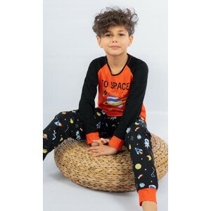 Dětské pyžamo dlouhé Vesmír oranžová 3 - 4