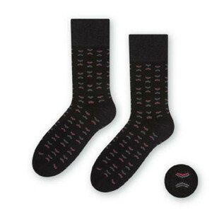 Ponožky k obleku - se vzorem 056 Černá 45-47
