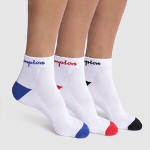 Sportovní kotníkové ponožky s logem Champion 3 páry CHAMPION CREW ANKLE SOCKS 3 ks - CHAMPION - bílá 35 - 38