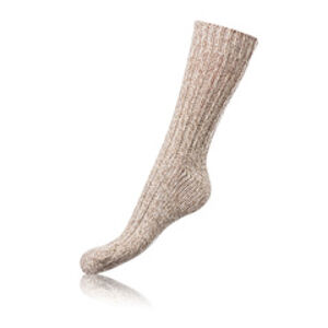 Zimní unisex ponožky NORWEGIAN STYLE SOCKS - BELLINDA - béžová 35 - 38