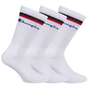 Sportovní ponožky 3 páry CHAMPION CREW SOCKS FASHION STRIPES 3x - CHAMPION - bílá 35 - 38