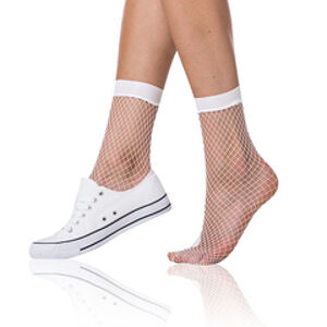 Síťované ponožky NET SOCKS - BELLINDA - bílá UNI