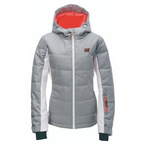 BJÖRNÖ - dámská zimní lyžařská  bunda  s  kožeš. kapucí   - světle - 2117 44