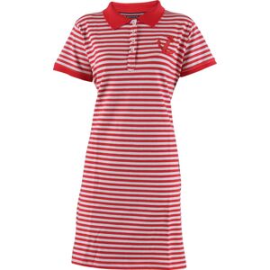 MARINE - dámské šaty s límečkem - červené - 2117