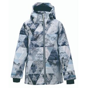 TÄLLBERG - midi dětská zimní bunda s odnímatelnou kapucí, AOP (potisk - 2117 092