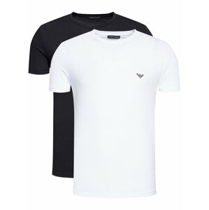 Pánské tričko 2-pack 111267 1P720 11010 černo/bílá - Emporio Armani L