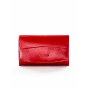 Červená dámská peněženka s ozdobným lemováním jedna velikost