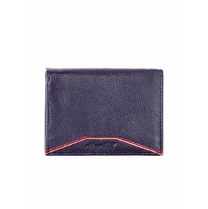 Černá kožená peněženka s červeným lemováním jedna velikost