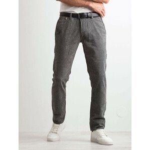 Pánské kalhoty s jemným šedým vzorem 29