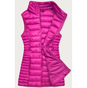 Prošívaná dámská vesta ve fuchsiové barvě (23038) růžový L (40)