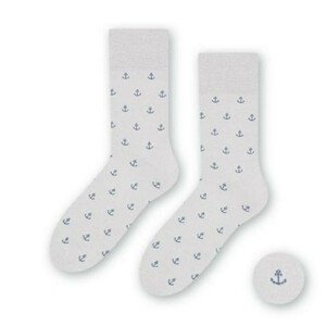 Ponožky k obleku - se vzorem 056 světle šedá 39-41