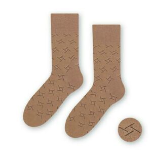 Ponožky k obleku - se vzorem 056 Béžová 45-47