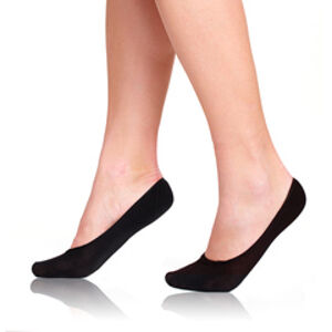 Dámské bavlněné ponožky vhodné do balerínek COTTON BALLERINAS - BELLINDA - černá 35 - 38
