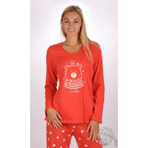 Dámské pyžamo Méďa Smiler - Vienetta červená L