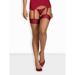 Úžasné punčochy Rosalyne stockings - Obsessive bordó S/M