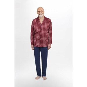 Pánské rozepínané pyžamo 403 ANTONI burgundské 2XL