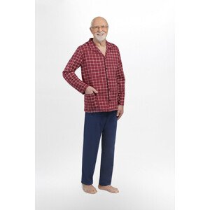 Rozepínané pyžamo 403 ANTONI BIG kaštanové 3xl