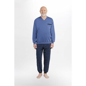 Pánské pyžamo 408 KAROL BIG modrý 4XL