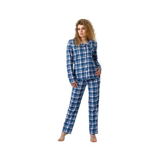 Dámské pyžamo EVLYN 1116 BÍLÁ / CAPPUCCINO XL
