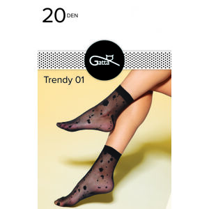 Dámské vzorované ponožky TRENDYLINE SOCKS 01 Nero Univerzální
