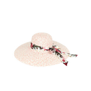Dámský klobouk Art Of Polo 20150 Flowery Bow meruňkově bílá 56-59