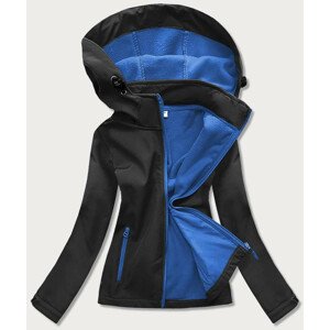Černo-světle modrá dámská trekingová bunda-mikina (HH018-1-9) czarny S (36)
