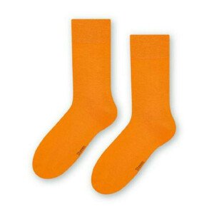Hladké ponožky k obleku 056 POMARAŃCZOWY/GŁADKA 42-44
