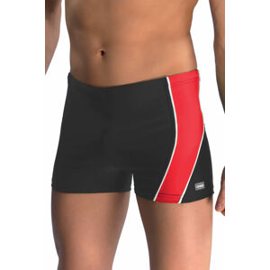 Pánské boxerkové plavky Michael1 šedo-červené  XL