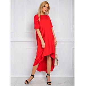 RUE PARIS Červené volné šaty L / XL