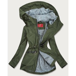 Lehká bunda v khaki barvě s kapucí (TLR245) khaki S (36)
