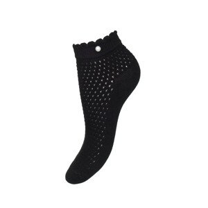 Dámské ponožky Milena Ažur, s perličkou 1122 bílá 37-41
