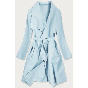 Světle modrý minimalistický kabát 2 (678ART) modrý jedna velikost