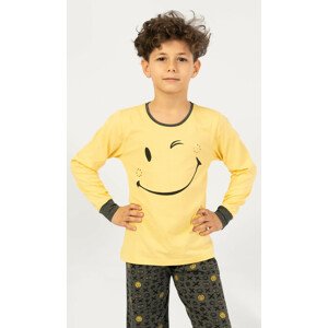 Dětské pyžamo dlouhé Patrik žlutá 7 - 8