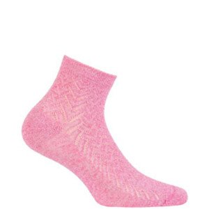 Dámské ponožky s lesklou přízí fuchsie UNI