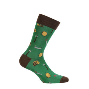 Vzorované pánské ponožky PERFECT MAN-CASUAL zelená 39-41