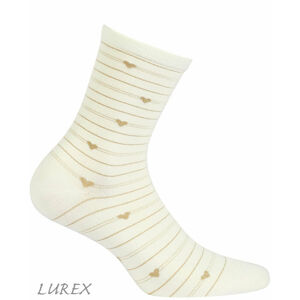 Dámské vzorované ponožky MIYABI OFF WHITE UNIWERSALNY