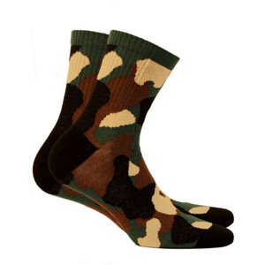 Krátké pánské/chlapecké vzorované ponožky AG+ zelená 39-41