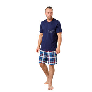 Pánské pyžamo 812 IKAR GRANATOWY XL