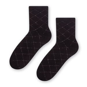 Dámské ponožky COMET LUREX 066 BLACK\RED 38-40