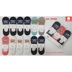 Dámské ponožky se silikonem PRO 20420 36-40 MIX směs barev 36-40