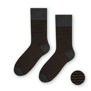 Ponožky k obleku - se vzorem 056 BLACK\RED 42-44