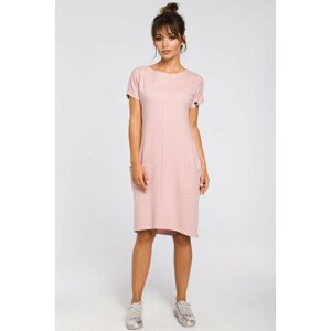 Denní šaty B050 - BeWear pudrově růžová M-38