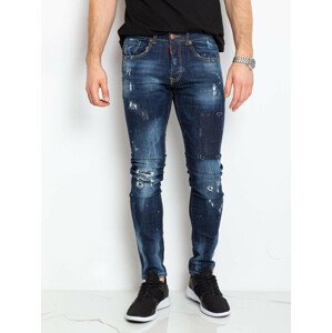 Pánské roztrhané džíny SP-3010 - FPrice jeans-modrá 29