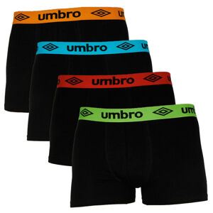 4PACK pánské boxerky Umbro černé (UMUM0318)