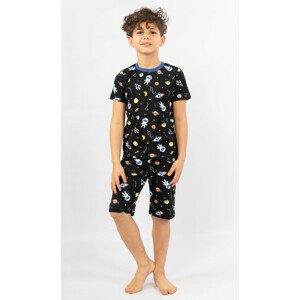 Dětské pyžamo šortky Vesmír černá 3 - 4