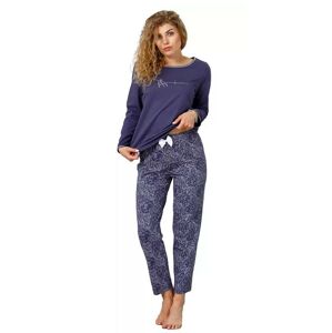 Dámské pyžamo M-Max Celine 952 dł/r M-2XL jeans ciemny M