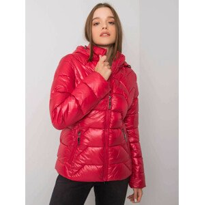 Červená bunda s kapucí XL