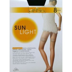 Samodržící punčochy Sun Light 8 den - Omsa tmavě hnědá (sierra) 4-L