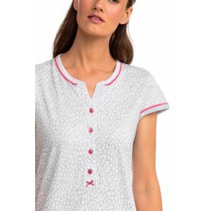 Noční košile s krátkým rukávem Vamp 14019 sv.design v šedé barvě L