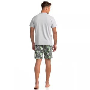 Pánské bavlněné pyžamo Holiday Vamp 14715 šedá vzor XL